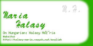 maria halasy business card